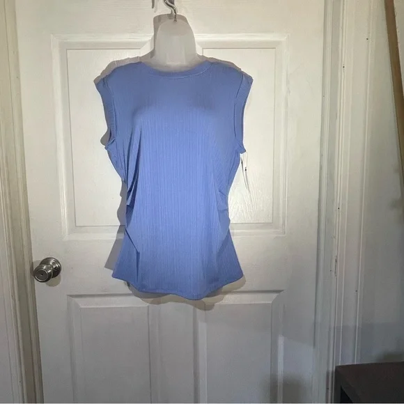 9West cornflower blue blouse, women's Large​​​​​​​ - Picture 6 of 12